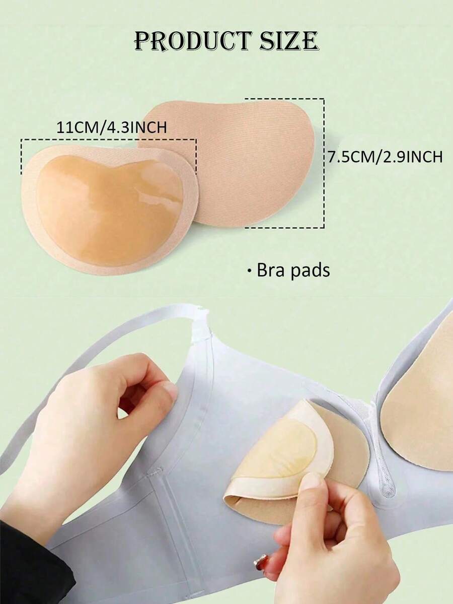 2pcs Self-BikiniChest Pad Bikini Set Push Up Padded Bikinis Swimsuit Women Swimwear Women Thicker Sponge Bra Pad - Multicolor - View 1