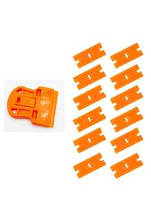 Mini Scraper Set With Replacement Blades, Single-Head Glass Cleaning Scraper, Nail Art Printing Steel Scraper, Plastic Or Metal Interchangeable Blade Scraper, Car Window Film Removal Cleaning Tool, Cleaning Degreasing Scraper For Kitchen Stove - Multicolor - View 18