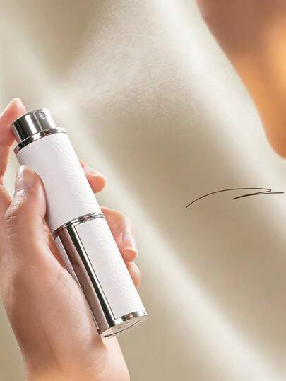 1 chai nước hoa cỡ lớn có thể tái sử dụng, vòi xịt xoay bằng da sang trọng, chai xịt cầm tay 8ml.