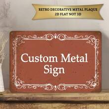 2D Flat - Customized Retro Style Decorative Sign, Size 30X20cm, Customizable Text, Aluminum Material Suitable For Various Decor Styles, Great For Wall Decor And Slogan Display - Multicolor - View 20