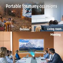Portable Projection Screen 16:9 4K Reflective Fabric Projection Screen Suitable For LCD Series Movie Video Home Projector, No Need For Drilling - View 10