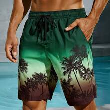 Men's Board Shorts Gradient Multicolored Palm Tree 3D Print Casual Beach Shorts Summer Casaul Vacation Lightweight Sport Shorts - DKC04C20261211X - 查看 9