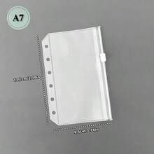 1pc,A6A5A7 Frosted Zipper Bags,Loose Leaf Notebook Refills Filler Organizer - Clear - View 11