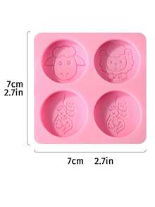 Khuôn silicon hình trăng lưỡi liềm, cừu, chữ Ả Rập và ngôi sao (1/2 cái), dùng để làm xà phòng, nến thủ công và tinh dầu thơm cho lễ Eid, dễ tháo khuôn và có thể tái sử dụng. - Nhiều màu - Xem 7