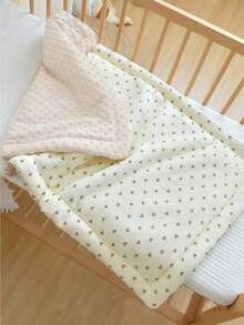 1pc Baby Crepe Fabric Mattress Pad, Soft Puff Fleece Cushion Mat, Nursery Bed Soft Pad, Children Bed Cotton Mattress, Reversible And Washable - Multicolor - View 14
