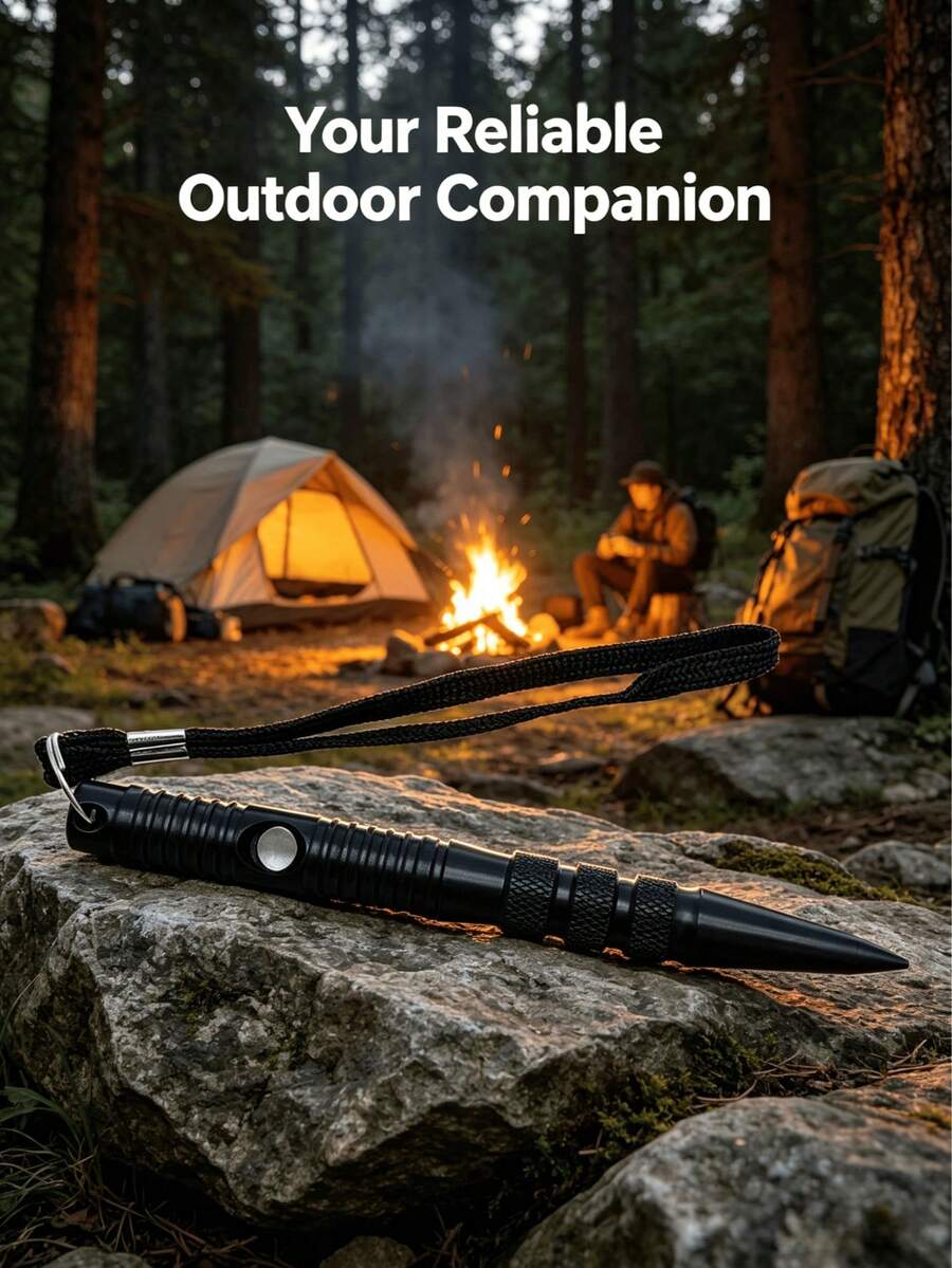 This Tactical Pen Features A High-Quality Retractable Ballpoint Pen Refill, Providing Smooth And Effortless Writing. It Is Suitable For Taking Notes In The Office, Writing Outdoor Adventure Logs, Or Any Daily Writing Needs. The Pen Refill Is Easy To Replace, Allowing This Pen To Maintain Its Functionality For A Long Time. - Black - View 1