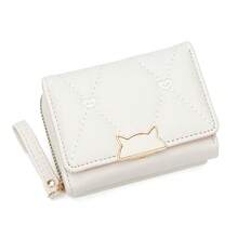 Women's Mini Cat Wallet, Small Leather Card Holder, Zipper Coin Purse - Multicolor - View 12