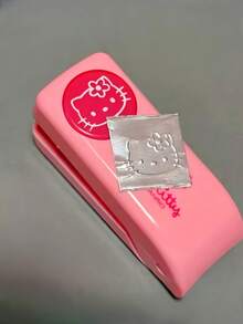 SANRIO 三丽鸥 Hello Kitty 粉色可爱猫咪手动压花工具和箔纸盒套装，学校和办公用品书籍装饰，返校礼物包装纸压花印章，母亲节，情侣，生日礼物包装纸压花（用力按压图案更明显） - 彩色 - 查看 5