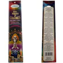 Santa Muerte 7 Colores 15 cm + Incienso Santa Muerte 7 Colores – Amor, Protección, Apertura de Caminos y Equilibrio Espiritual - 1PC - Ver 5