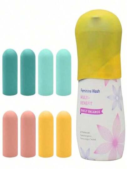 2pcs Travel Container Leak-Proof Covers, 12/10/8/4/1pcs Set Silicone Leak-Proof Bottles For Toiletries, Fits Most Bottle Sizes, Elastic Sleeves, Unisex, Multicolor, Suitable For Travel Organizer, Travel Essentials, School Supplies, Holiday Camping, Mini Perfume (Unisex), Beach Fragrance, Christmas Gift, Halloween Gift