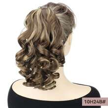Synthetic 14Inch Claw Clip On Body Wave Ponytail Extension For Women Daily Party Use 6 Colors Heat Resistant Pony Tail Hairpiece - Multicolor - View 8