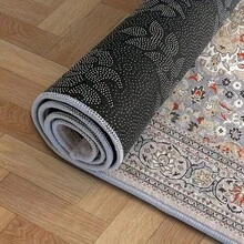 1pc Vintage Floral Print Carpet, Suitable For Daily And Holiday Decoration, Applicable To Living Room, Bedroom, Bathroom, Kitchen, Dining Room And Outdoor Scenes - Multicolor - View 5