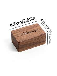 1 Set Personalized Walnut Cufflinks And Tie Clip Set, Handcrafted Engraved Business Gift Box, Custom Formal Accessories, Groomsmen Gift, Suitable For Gifting To Parents, Boyfriend/Girlfriend, Best Man Gift - Multicolor - View 4