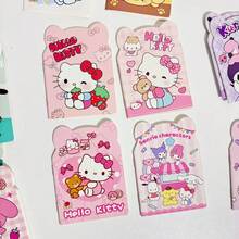 Bộ 20 cuốn sổ tay họa tiết hoạt hình dễ thương Sanrio Kitty, Kurumi Melody và các nhân vật khác, màu Macaron và màu tối, sổ ghi nhớ, sổ bài tập, văn phòng phẩm hình hoạt hình, thích hợp làm quà tặng ở trường và ở nhà, quà tặng trò chơi Bingo, quà nhỏ (mẫu ngẫu nhiên) - Nhiều màu - Xem 11