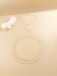 2件套几何铜珠链身体饰品，迷人海洋度假风，适合海滩、派对、休闲、情侣约会、女士节日百搭身体链礼物 - 身體鏈 - 查看 5