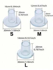 QKC 3 Pairs/6pcs High Heel Protectors, Non-Slip Wear-Resistant, 3 Size Options, Suitable For Lawn, Beach, Wedding - Transparent - View 2
