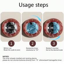 60 Minute Magnetic Kitchen Timer With Loud Alarm, Multi-Functional For Cooking, Baking, Fitness Workout - Multicolor - View 8