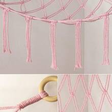 Hamaca de almacenamiento de muñeca de peluche grande - Decoración de habitación femenina rosa - Organizador colgante de muñeca de peluche - Decoración bohemia para dormitorio, decoración navideña, regalo de Navidad, decoración navideña para el hogar - Multicolor - Ver 5
