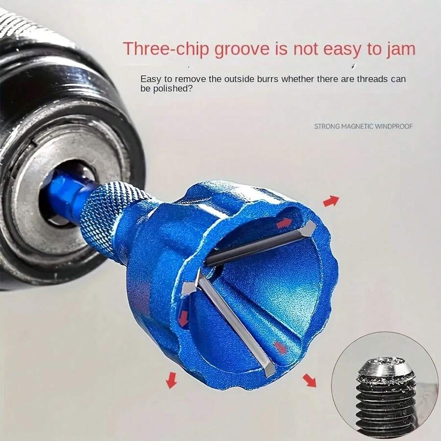 Dao vát mép trụ, dụng cụ sửa chữa vít, dụng cụ cắt ren và sửa chữa bu lông góc.
