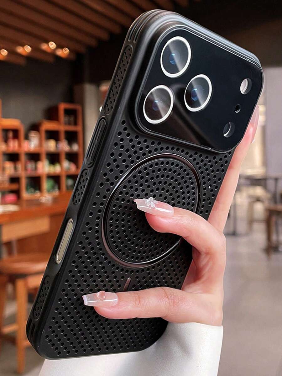 奢华透气散热防震手机壳，兼容 17 Pro Max、17 Pro、17、16 Pro Max、16 Pro、16、15 Pro Max、15 Pro Max、15 Pro、15、14 Pro Max、14 Pro、14、13 Pro Max、13 Pro、13、12 Pro Max、12 Pro、12。3D镂空网状散热手机保护壳。