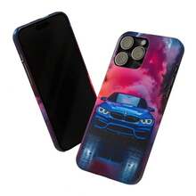 Étui de téléphone 2-en-1 [Expédition sous 24h de DE/FR/ES] Apple 17 16 15 Promax 22 23 24 25 26 Ultra GalaxySmoke Show Blue, Coque robuste MagSafe®, Coque robuste et fine pour iPhone - Glaçage 2 en 1 - Voir 11