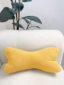 1pc Bone-Shaped Lumbar Pillow, Office Waist Support Cushion, Nap/Reading Knee Pillow, Triangular Cushion - Yellow - View 11