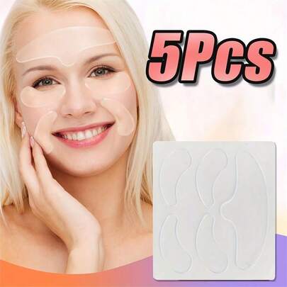 1/4/5Pcs/Set Reusable Silicone Lifting Patches For Cheeks, Forehead, Face, Skin