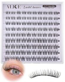 [Lowest Price In 30 Days]ALICE Lash Clusters Wispy Eyelash Clusters 10-18mm 168pcs Cluster Eyelash Extensions Natural Volume Lash Extensions Individual Lashes With Soft Band - A - Băng vô hình 01 Ngắn - Xem 8