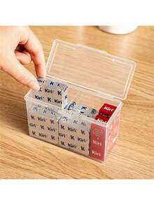 1 pièce Boîte de rangement alimentaire transparente, Boîte de conservation pour fromage, oignon, gingembre, ail, fruits avec couvercle rabattable, compartiment pour beurre - Transparent - Voir 12