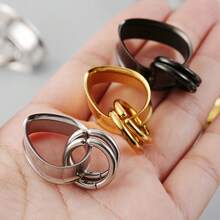 2个水滴形耳扩，带固定珠环，316L不锈钢耳塞，用于耳廓扩张和身体穿刺饰品 - 水滴耳擴 - 查看 4