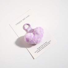 DIY Cute Light Leopard Print Imitation Rex Rabbit Fur Car Keychain, Plush Doll Bag Pendant - Multicolor - View 10