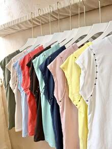 Camisetas femininas - Castanho Café - Ver 7