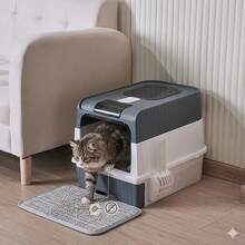 Hidden Cat Litter Box Leak Proof Upgraded Design, Enclosed Odor Control Furniture For Apartment Cat Litter Box, Space Saving Small Home Essentials For Indoor Cats - XL - View 5