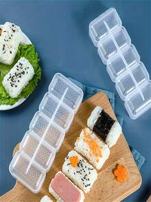 1/3 cái, Khuôn làm sushi hình tàu chiến, Dụng cụ nấu ăn, Khuôn bento trong suốt, Chất liệu PP gia dụng, Hộp cơm cuộn rong biển, Dụng cụ làm sushi viên nhỏ bằng tay, Dụng cụ làm món ăn Nhật Bản - Xem 3