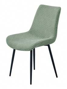 1/4 Juego de fundas para sillas de comedor estilo nórdico curvas, protectores elásticos de asiento de silla de unicolor, adecuados para cocina, boda, fiesta, restaurante - verde matcha - View 6