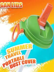 1pc Reusable Soda Can Lid With Silicone Straw - Ideal For Canned Beverages, Beer, And Juice - Multicolor - View 6
