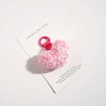DIY Cute Light Leopard Print Imitation Rex Rabbit Fur Car Keychain, Plush Doll Bag Pendant - Multicolor - View 9