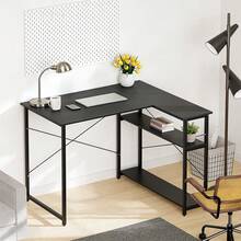 L-förmiger Tisch, Spieltisch, Schreibtisch für zu Hause, 100 * 75 * 70 cm - Schwarz - Übersicht 6