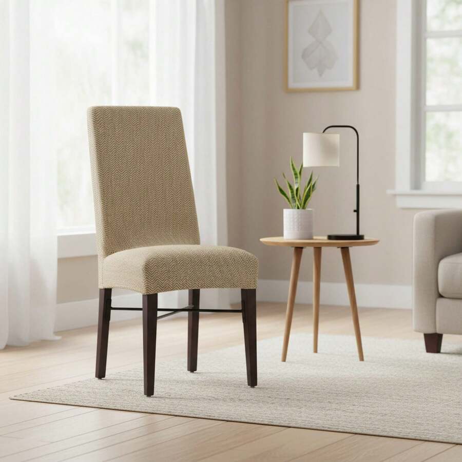 Kiva 2 Chair Covers Made Of Super Elastic Fabric, Various Colors Available – Bi-Elastic Chair Covers, Breathable And Adaptable To Multiple Models, Protection Against Daily Wear And Tear - 米色 - 查看 1