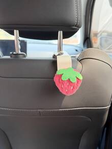 1pc/2pcs Car Seat Back Hanger, Strawberry Decor, Multifunctional Hidden Storage Hook - Strawberry - View 13