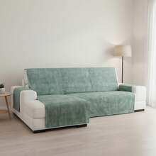Kiva Universal And Versatile Left-Facing Chaise Lounge Sofa Cover, Various Colors Available – Easy-To-Fit Protective Chaise Lounge Sofa Cover For Backrest, Seat And Arms - 海藍寶石瓦萊裡婭 - 查看 2
