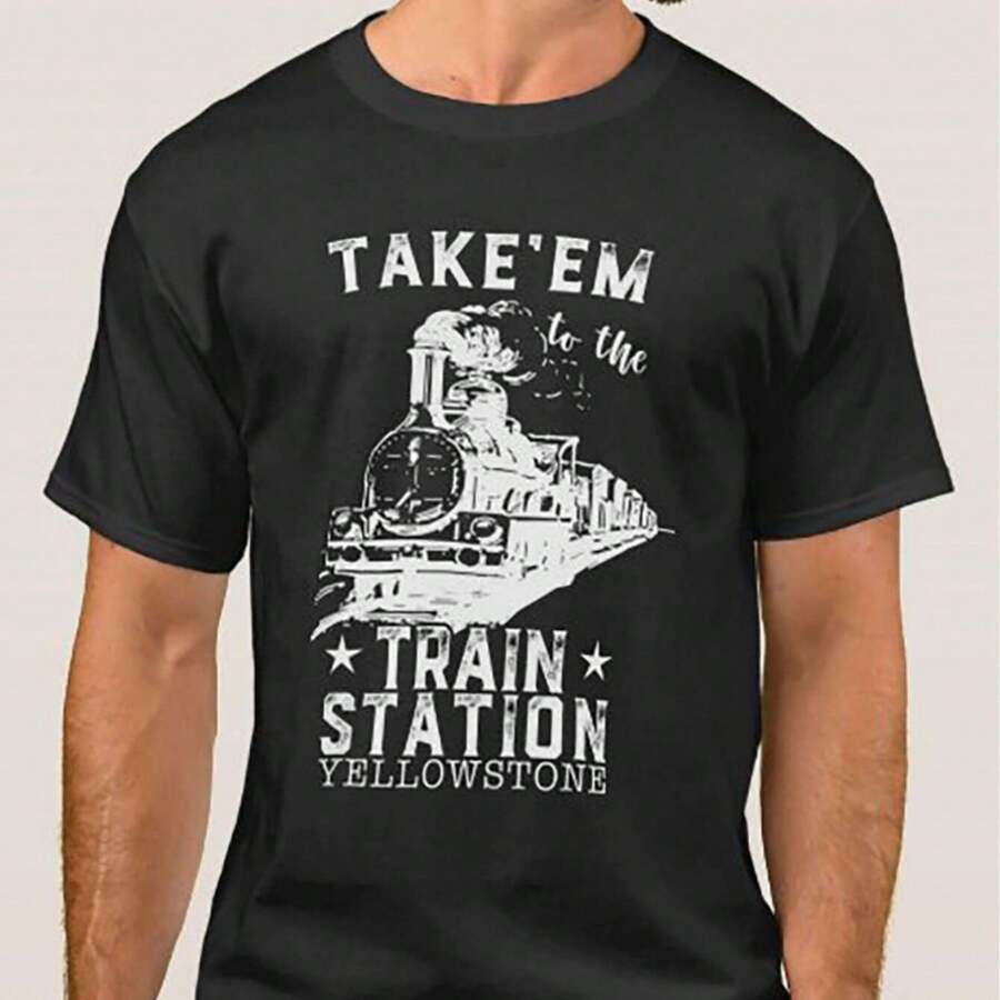 Inspired Take Em To The Funny Train Station Grap - 黑色 - 查看 1