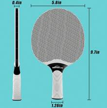 Table Tennis Rackets Set,Professional Ping Pong Paddle Set For 4 Players, Composite Rubber Table Tennis Paddles, Indoor Or Outdoor Games. - Black & White - View 7