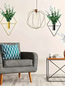 1pc Diamond Shaped Hanging Flower Pot Vase Indoor Stand Modern Geometric Wall Decor Suitable For Home, Living Room, Office, Party, Wedding, Home Decor, Spring Garden Decor, Mother's Day Decor, Ideal Mother's Day Gift - Multicolor - View 5