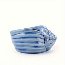 Maceta de cerámica azul encantadora - Ideal para cultivar suculentas y cactus, adecuada para uso en interiores y exteriores, con orificio de drenaje, diseño ligero y duradero, excelente para decoración del hogar, oficina y jardín, regalo para jardinería - multicolor - Ver 8