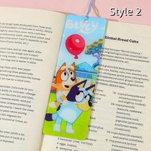 Bluey Marcapáginas de estilo europeo y americano de diseño de dibujos animados, de acrílico y de alta calidad para estudiantes - Multicolor - Ver 5