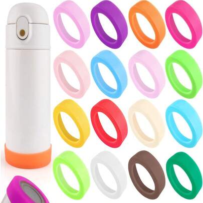 Ống bọc cốc silicon, vỏ silicon giữ nhiệt cho bình sữa, ống bọc đáy cốc chống trượt, ống bọc silicon nhiều màu (mẫu đơn/nhiều mẫu), phụ kiện nhỏ