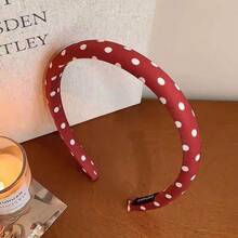 Băng đô rộng bằng mút chấm bi đỏ, kẹp tóc cao cấp kiểu dáng thanh lịch, phụ kiện tóc phong cách retro, tôn dáng, thích hợp cho mùa hè, kỳ nghỉ, du lịch. - Nhiều màu - Xem 7