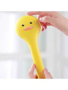 1pc Long Handle Silicone Bath Brush - Soft Bristle Exfoliating Massager For Back, Suitable For All Skin Tones, Durable And Easy To Clean Household Bathing Tool, Convenient Design, Hygienic Material, Essential For Home SPA - Multicolor - View 3
