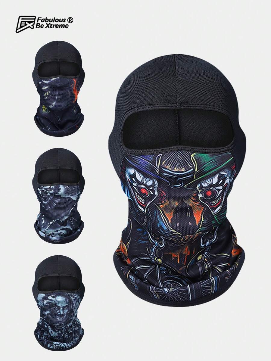 Fabulous Be Xtreme Breathable UV Protection Stretchy Street Style Balaclava Hat, Outdoor Cycling Motorcycle Windproof Dust-Proof Face Mask, Spring/Summer - Multicolor - View 1